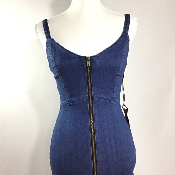 Denim T Strap Dress - Picture 3 of 4